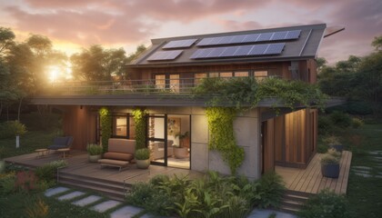 Fototapeta na wymiar Sustainable Living: Eco-Friendly Homes for a Greener Future