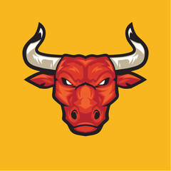 Bull head vector logo icon