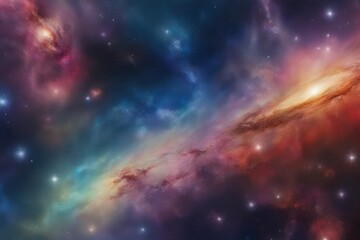 Naklejka premium Hues of the cosmic universe concept