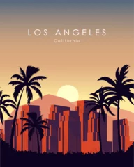 Foto auf Acrylglas Lachsfarbe Los Angeles poster California postcard
