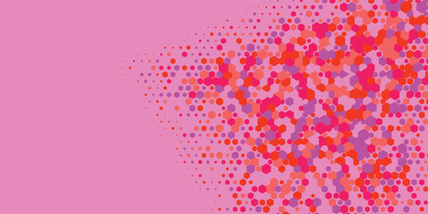 Geometric abstract Hexagon multi Color Background