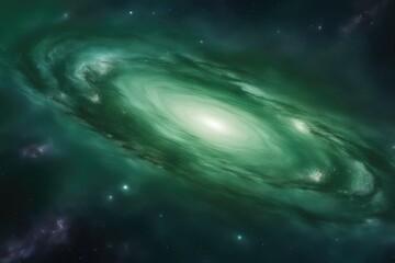 Fototapeta premium Minty green outer space view design