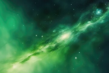 Fototapeta premium Spanish green cosmic universe design