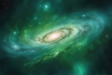 Brunswick-green galactic sky concept