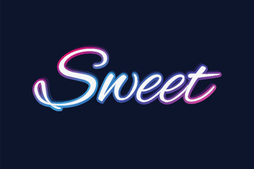 Vector sweet 3d editable text style effect