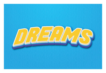 Vector dreams 3d editable text style effect