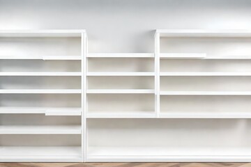 For displaying products in a store, use this laminated hardwood white merchandise shelf display.