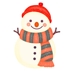 snowman with red hat
