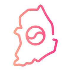 south korea gradient icon