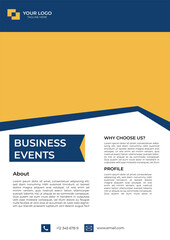 Business event flyer template design