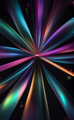 Bright gift bow on black background - AI generative art