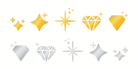 Flash of light, star, shiny, diamond, spark. Glitter sparkling effect, magic.Illustration, reflection icon, vector. Golden, gold, silver