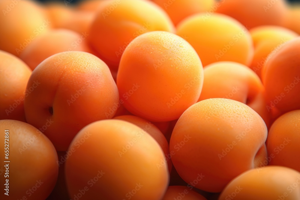 Poster A pile of oranges stacked on top of each other. This image can be used to represent abundance, healthy eating, or a colorful fruit display.