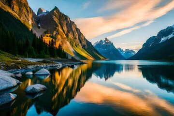 reflection in the mountains