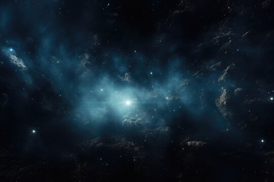 A captivating image of a dark blue space filled with numerous stars. Perfect for backgrounds or illustrations.