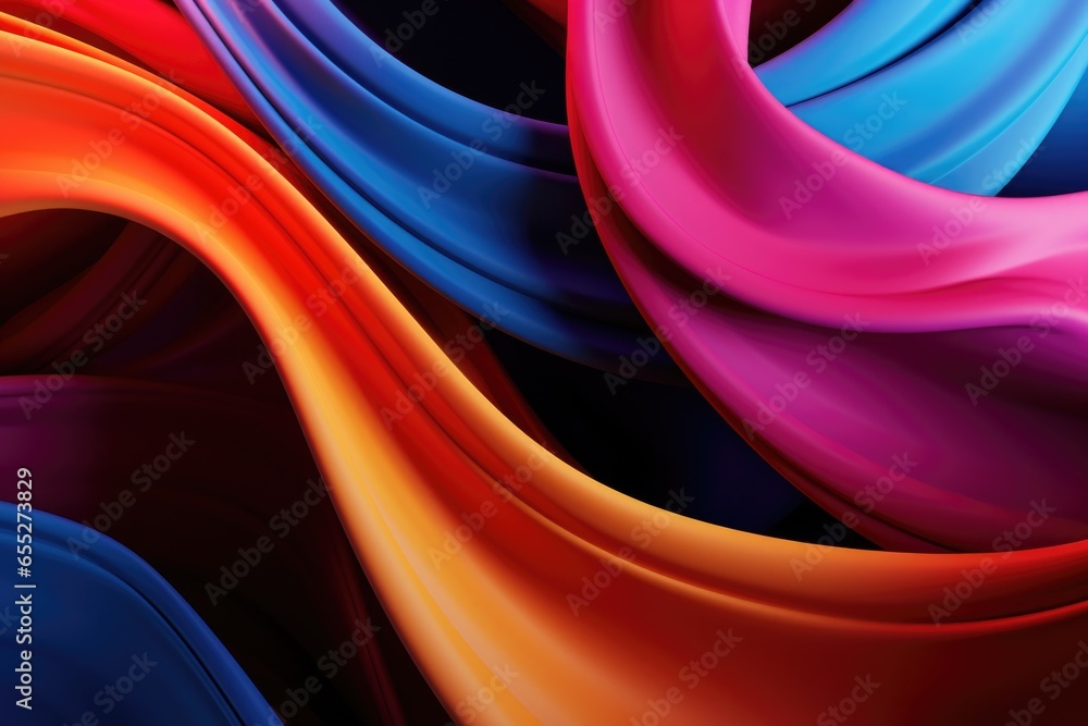 Poster a detailed close-up shot of a vibrant and colorful fabric. this image can be used for various creati