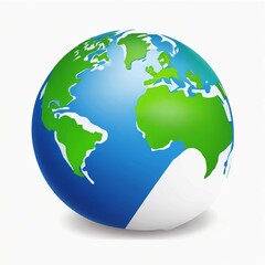 Planet earth vector flat icon (Generative AI)