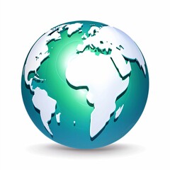Fototapeta premium Planet earth vector flat icon (Generative AI)
