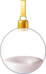 3D Glass Christmas Snow Ball