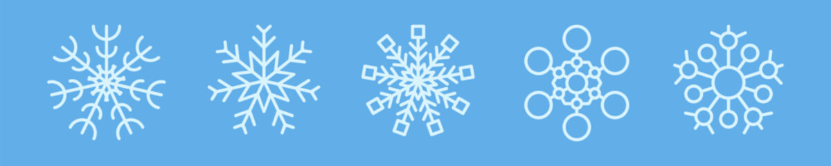 Obraz premium Snowflakes winter collection