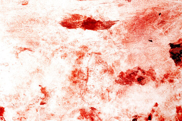 Red horror background. Grunge scary red concrete. Red paint on concrete wall. Red blood on old wall for halloween concept.