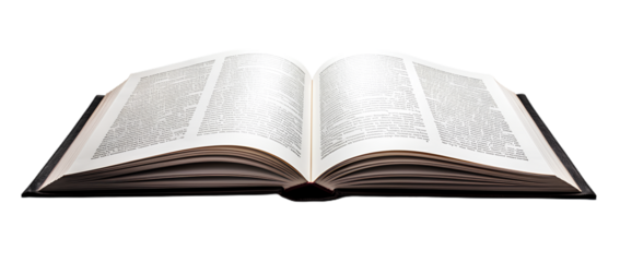 Open Book. Isolated on Transparent background.