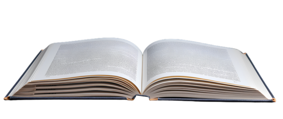 Open Book. Isolated on Transparent background.