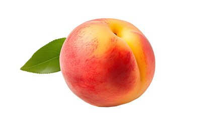 Peach Fruit. Isolated on Transparent background.