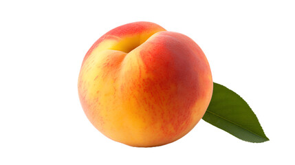 Fototapeta na wymiar Peach Fruit. Isolated on Transparent background.
