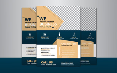 Business  flyer design template with luxury color. 