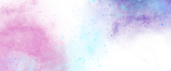 pink purple blue nebula sparkles on transparent background galaxy like wallpaper illustration clipart