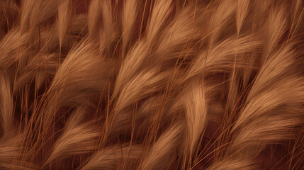 wind-blown brown grass resembling a papyrus texture, natural macro background, wind and wheat plantation, autumn wallpaper - obrazy, fototapety, plakaty