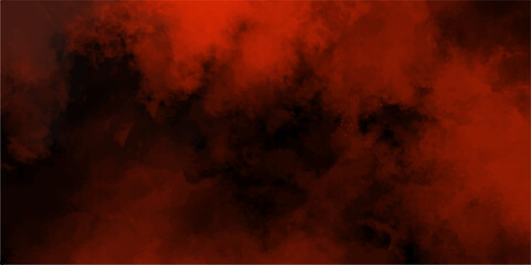Abstract background of chaotically mixing puffs of red smoke on a dark background Scene glowing red smoke. Red powder explosion.Freeze motion of red particles splashing.Fire sparks background.