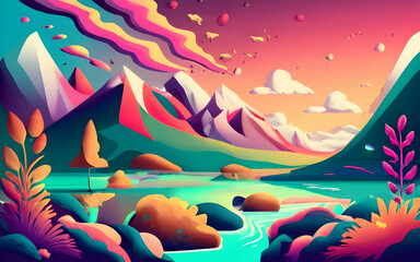 abstract wallpaper background digital design asset gradient pastel colors ai generative 