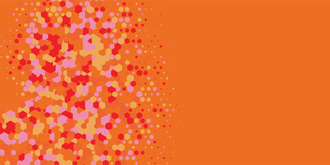 Geometric Multi size Hexagon with multi Color Background