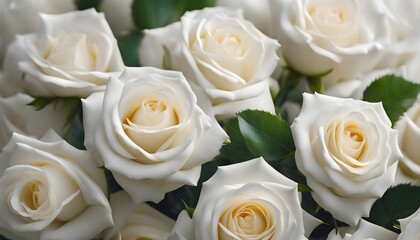A timeless gift of white roses, their elegance and grace symbolizing the enduring beauty of love