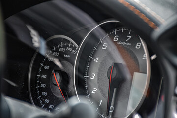 On-board measuring device in a Subaru car