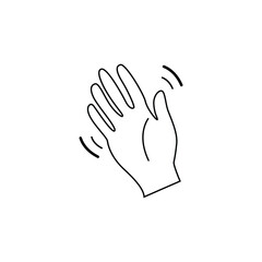 hand wave logo icon
