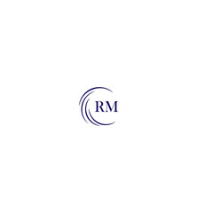 RM logo. R M design. White RM letter. RM, R M letter logo design. Initial letter RM linked circle uppercase monogram logo. R M letter logo vector design.