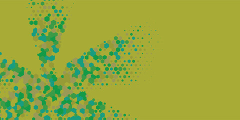 Geometric Multi size Hexagon with multi Color Background