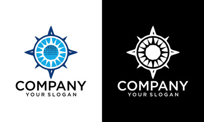 Creative Compass Concept Logo Design Template