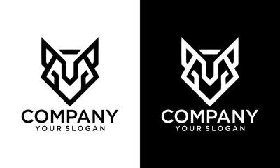 Fox logo collection with different and unique elements Premium Vector