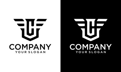 Alphabet letters Initials Monogram logo CFC, C, F and C