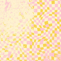 Retro grunge background. Groovy ornament. Retro groovy grunge. Pink wallpaper. 60s and 70s groovy vintage style. Grunge hipppie wallpaper. Y2k trendy style. Nostalgia for the 70s.