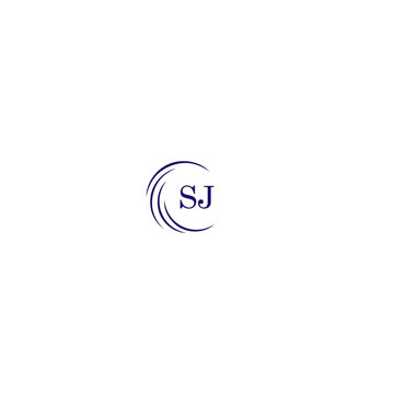 SJ logo. S J design. White SJ letter. SJ, S J letter logo design. Initial letter SJ linked circle uppercase monogram logo. S J letter logo vector design.