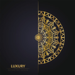 Luxury Geometric Mandala Design Art Background