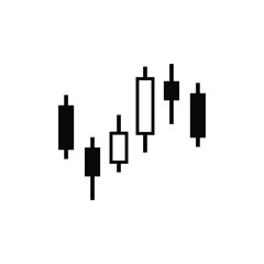forex stock candlestick chart black and white