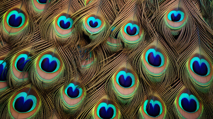 Obraz premium close up of Peacock feather texture