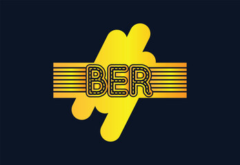 BER letter logo and icon design template