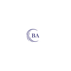 BA logo. B A design. White BA letter. BA, B A letter logo design. Initial letter BA linked circle uppercase monogram logo. B A letter logo vector design.